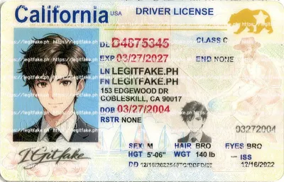 California ID - usa ca Scannable Fake ID