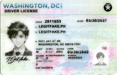 District of Columbia ID - usa dc Scannable Fake ID