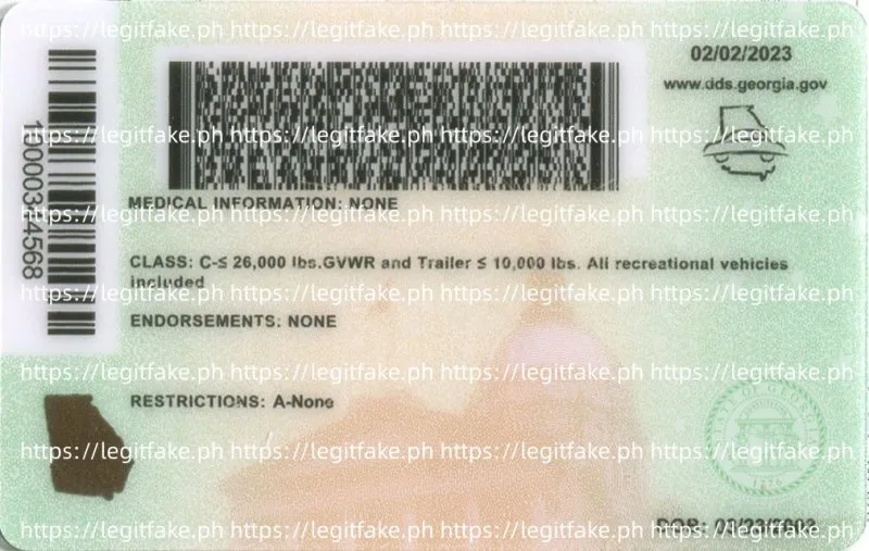 Georgia ID - usa ga Fake ID - Image 2