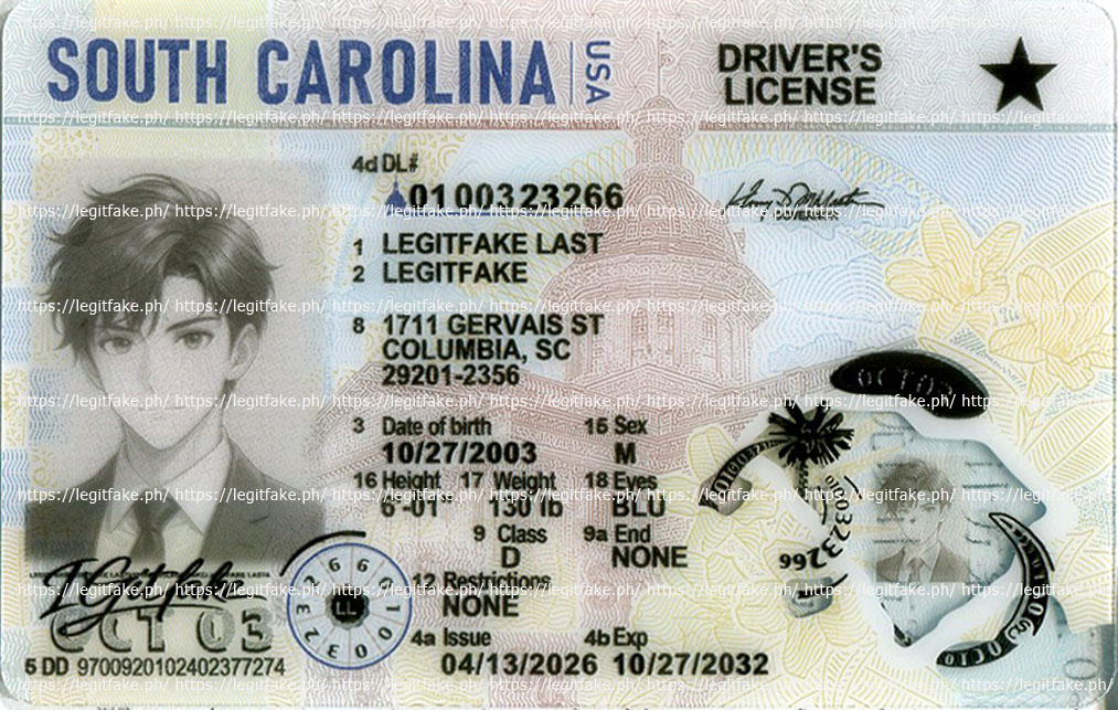 South Carolina 2025-08-25 - usa sc Fake ID - Image 1