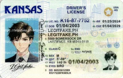 Kansas ID - usa ks Scannable Fake ID