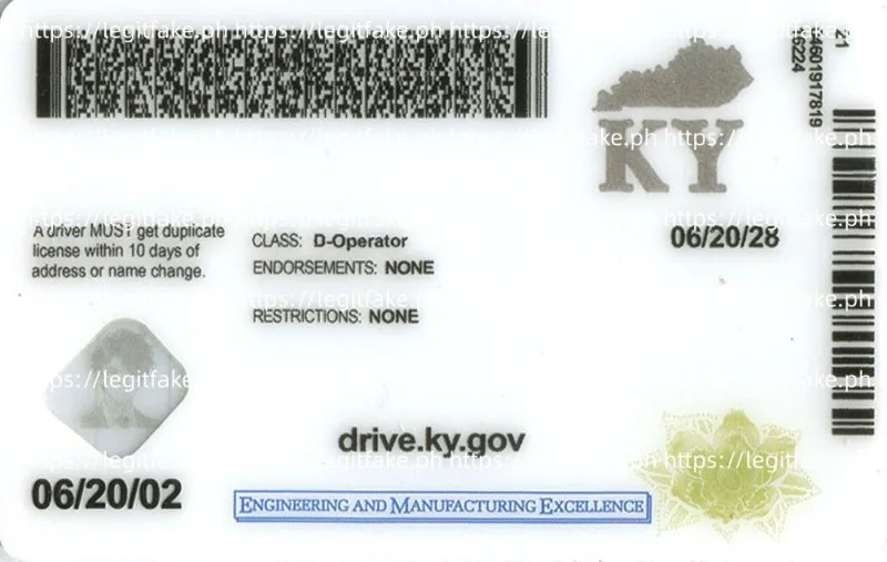 Kentucky ID - usa ky Fake ID - Image 2