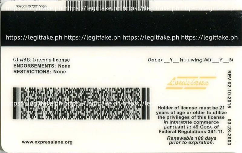 Louisiana ID - usa la Fake ID - Image 2