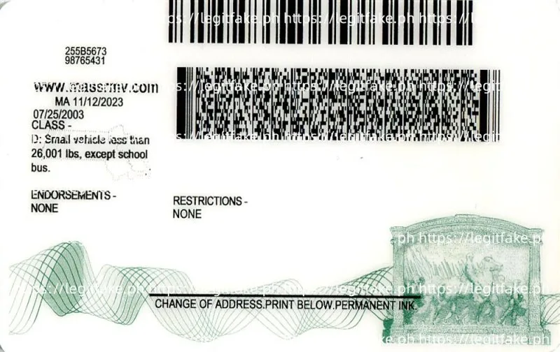 Massachusetts ID - usa ma Fake ID - Image 2