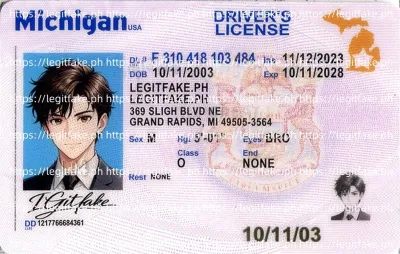 Michigan ID - usa mi Scannable Fake ID