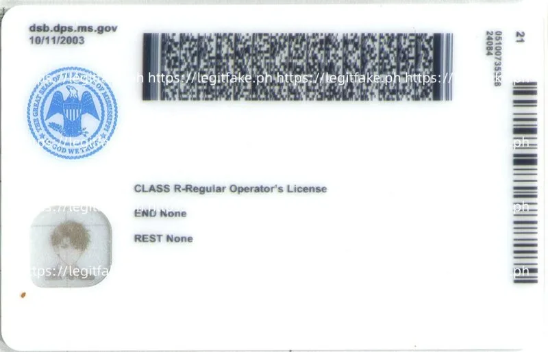 Mississippi ID - usa ms Fake ID - Image 2