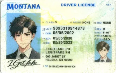Montana ID - usa mt Scannable Fake ID