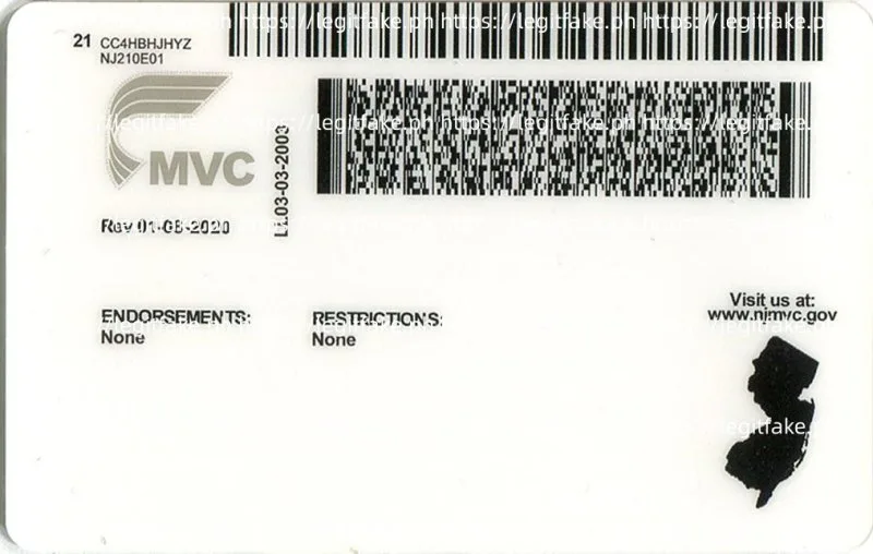 New Jersey ID - usa nj Fake ID - Image 2