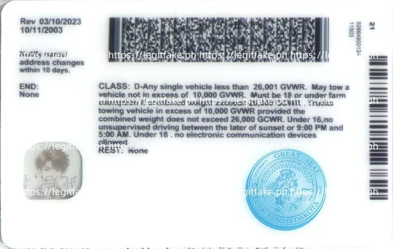 North Dakota ID - usa nd Fake ID - Image 2