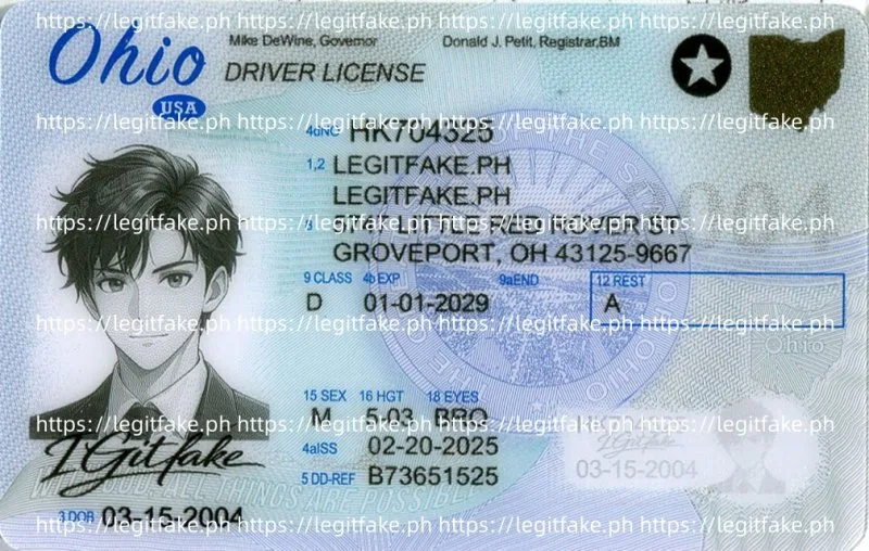 Ohio ID - usa oh Fake ID - Image 1