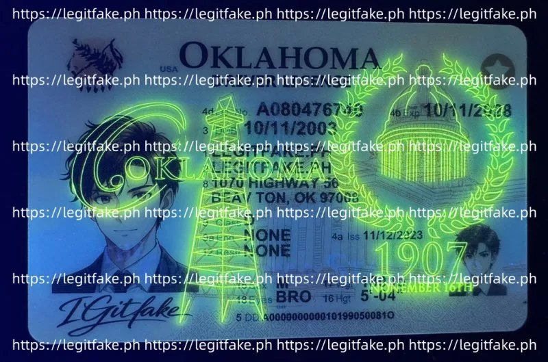 Oklahoma ID - usa ok Fake ID - Image 4
