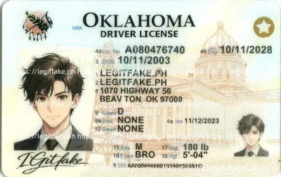 Oklahoma ID - usa ok Scannable Fake ID
