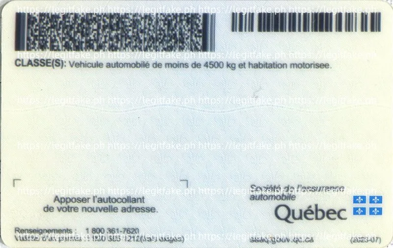 Quebec ID - canada qc Fake ID - Image 2