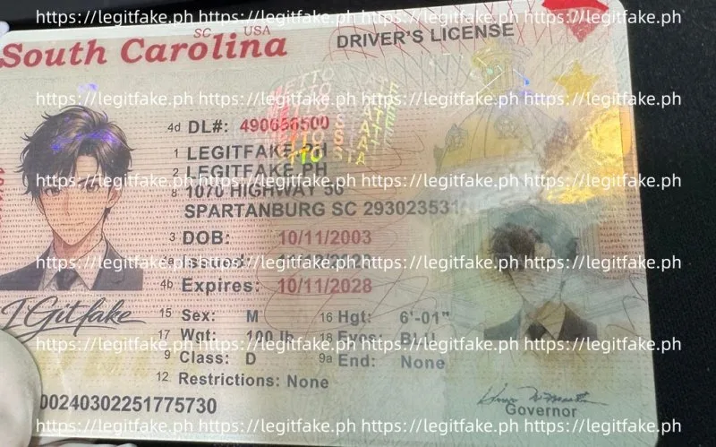 South Carolina ID - usa sc Fake ID - Image 3