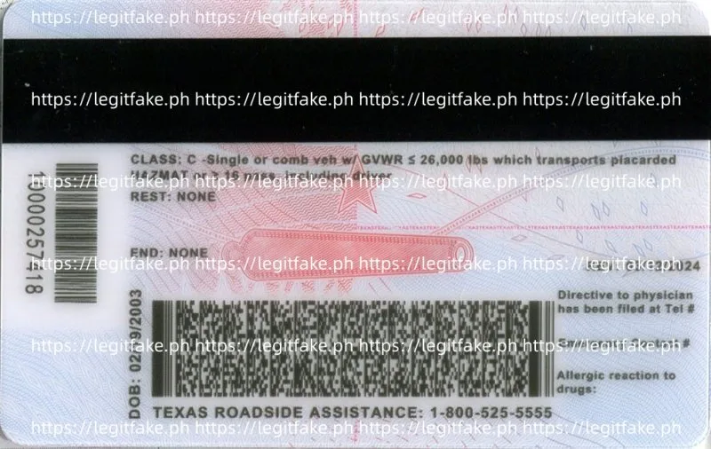 Texas (2020) ID - usa tx Fake ID - Image 2