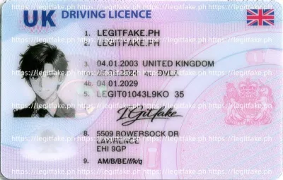 UK ID - uk eng Scannable Fake ID