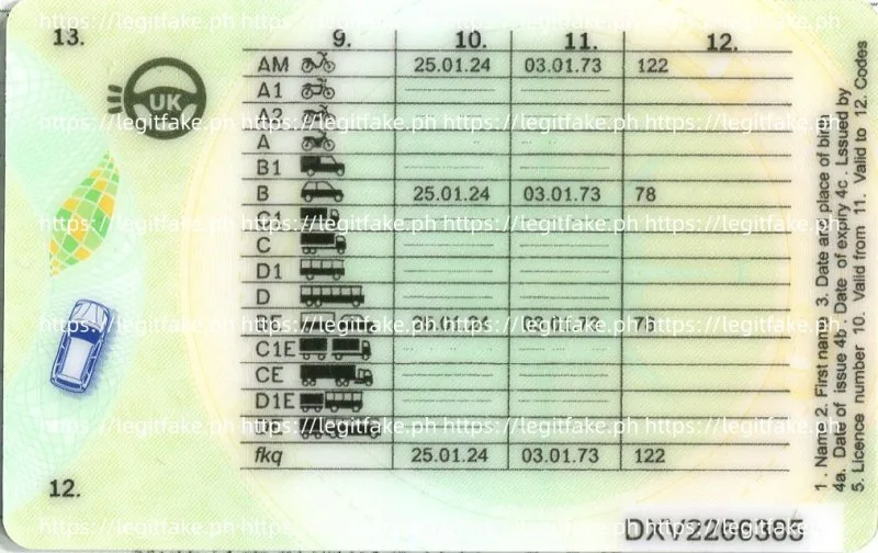 UK (PROVISIONAL) ID - uk eng Fake ID - Image 2