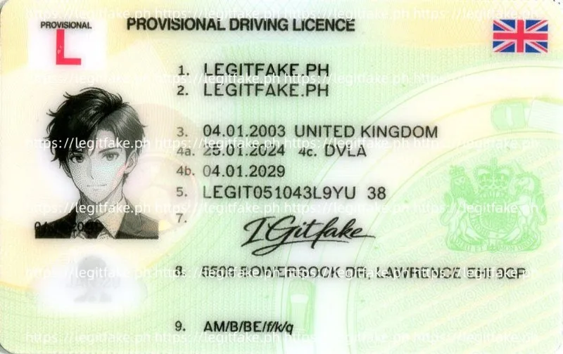 UK (PROVISIONAL) ID - uk eng Fake ID - Image 1