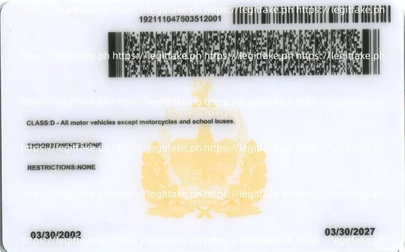 Vermont ID - usa vt Fake ID - Image 2