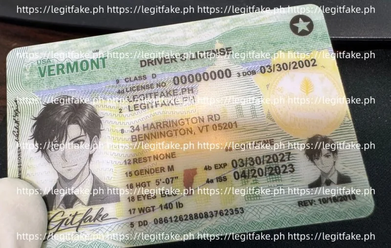 Vermont ID - usa vt Fake ID - Image 4