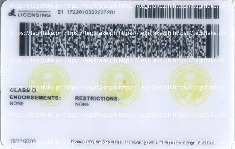 Washington ID - usa wa Fake ID - Image 2