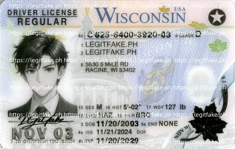 Wisconsin ID - usa wi Fake ID - Image 1