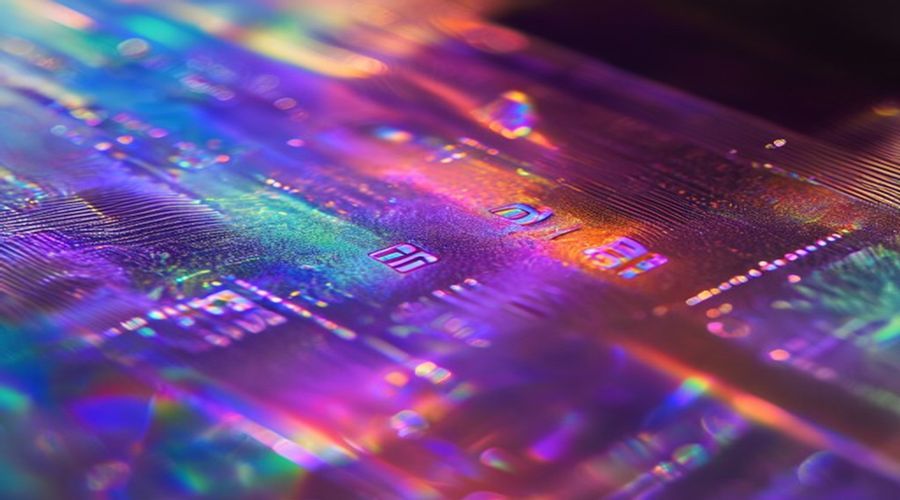 Holographic security foil with optically variable ink on ID card