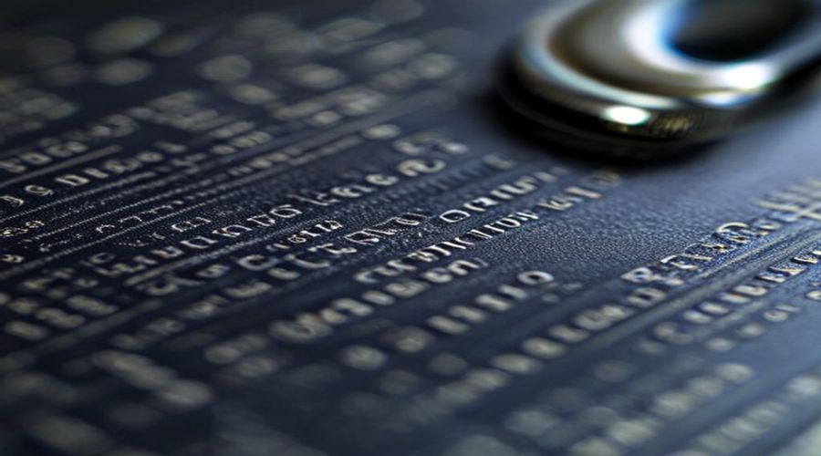 Microprinting security feature on government ID card magnified